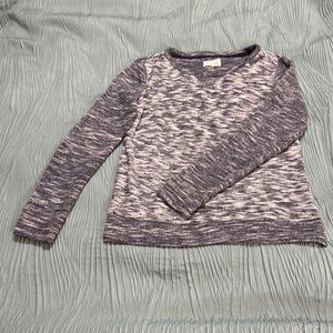 Lou & Grey Heathered navy and white sweater